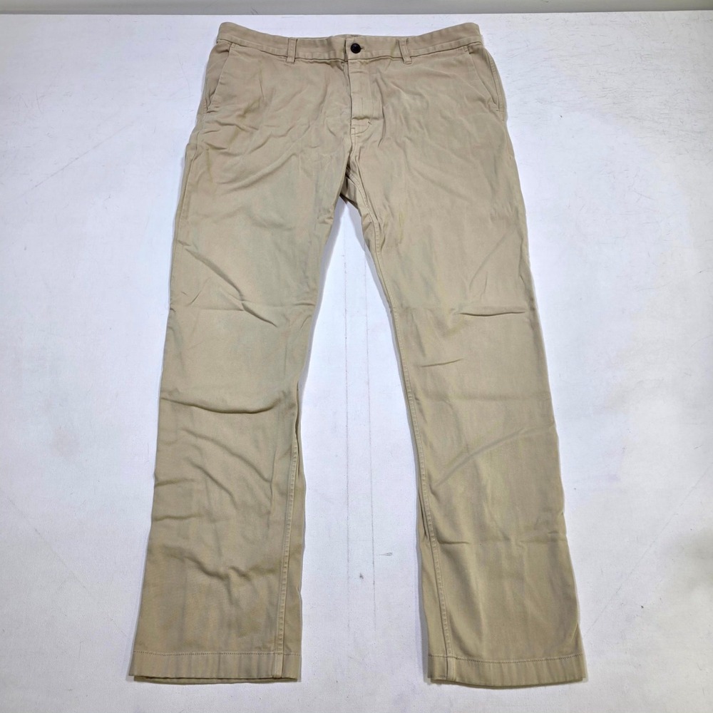 Outerknown S.E.A. Legs Pants Mens 36 Khaki Slim Straight Chino Sustainable 8837